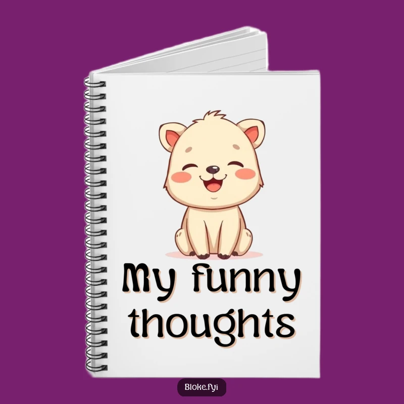 Funny Rough Charm Animal Laugh Notebook - Friendly Drawn Journal