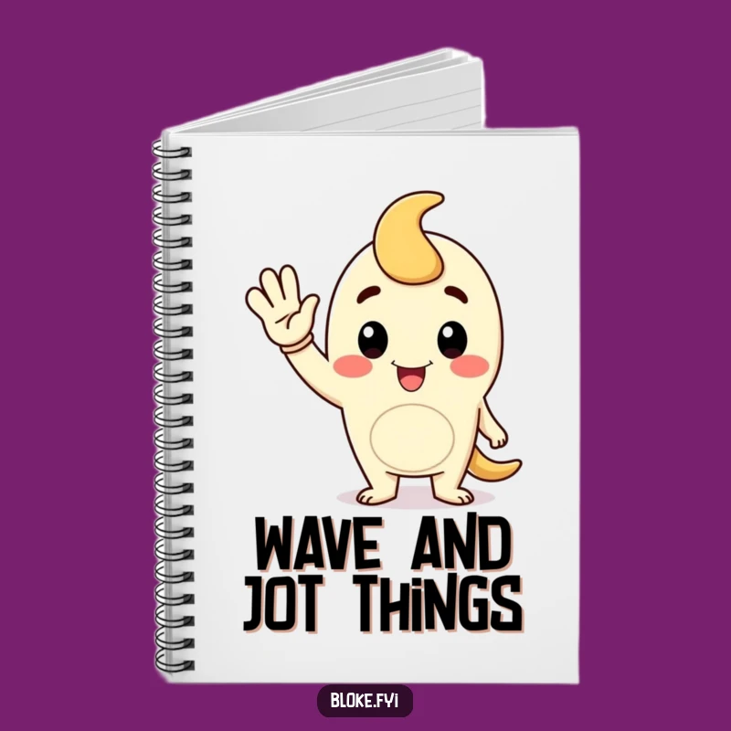 Funny Waving Fellow Notebook, Journal Gift for Friendly Notes