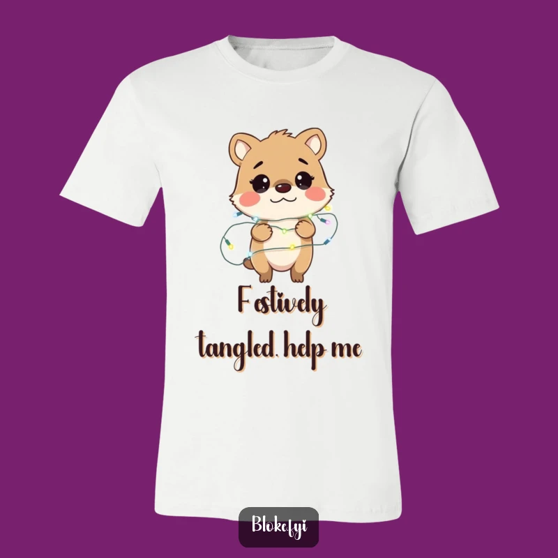 Funny Bewildered Animal Fairy Lights T-Shirt - Hilarious Bloke Gift