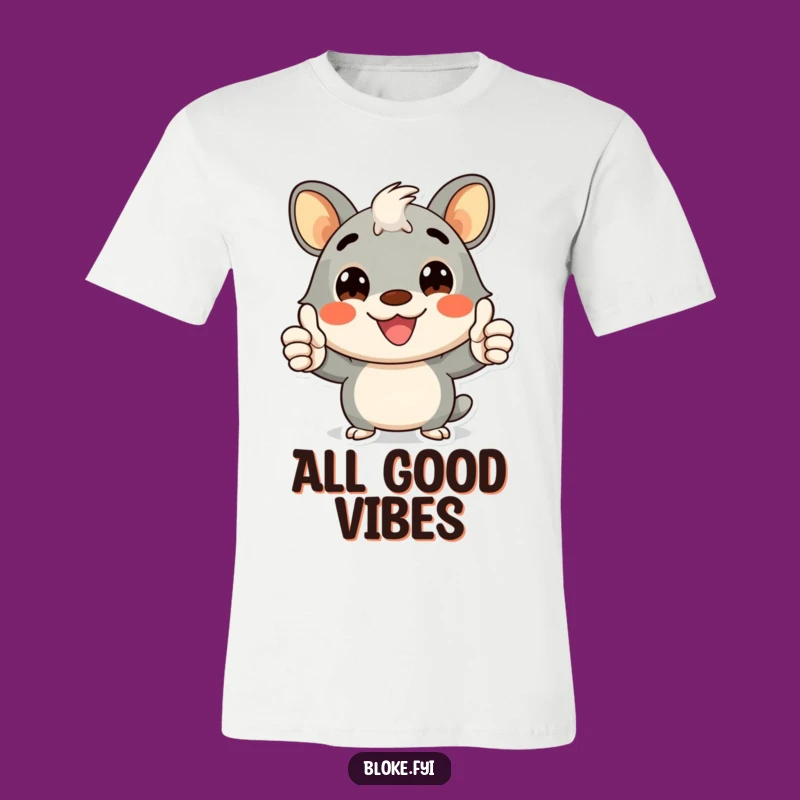 Funny Bloke Animal Thumbs-Up T-Shirt - Cheerful Confidence & Big Smile