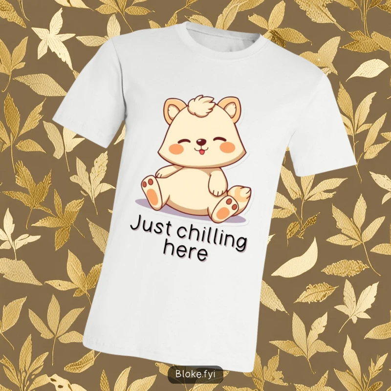 Funny t-shirt featuring a cartoon animal in a casual, lounging pose, ideal for a funny gift that spreads relaxed vibes.