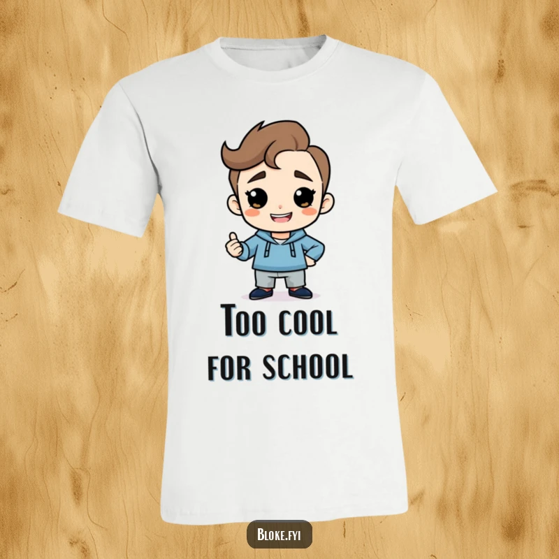 Funny t-shirt featuring a simple guy character with a cheeky grin striking a supremely confident and humorous pose.