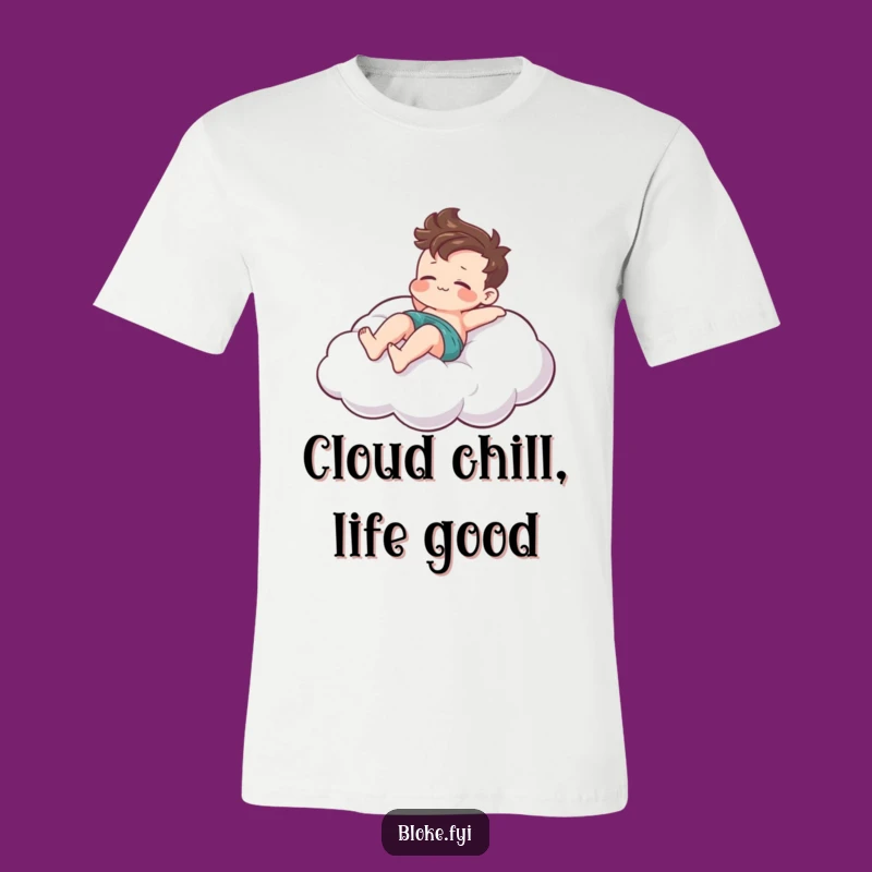 Funny Cloud Lounger T-Shirt, Comfy Gift for Relaxed Vibes