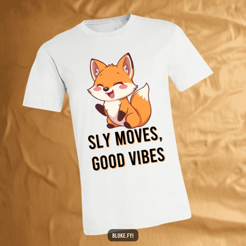 Funny Fox T-Shirt: A hilarious fox with a booming laugh gives a friendly, playful nudge, exuding mischief and joy.