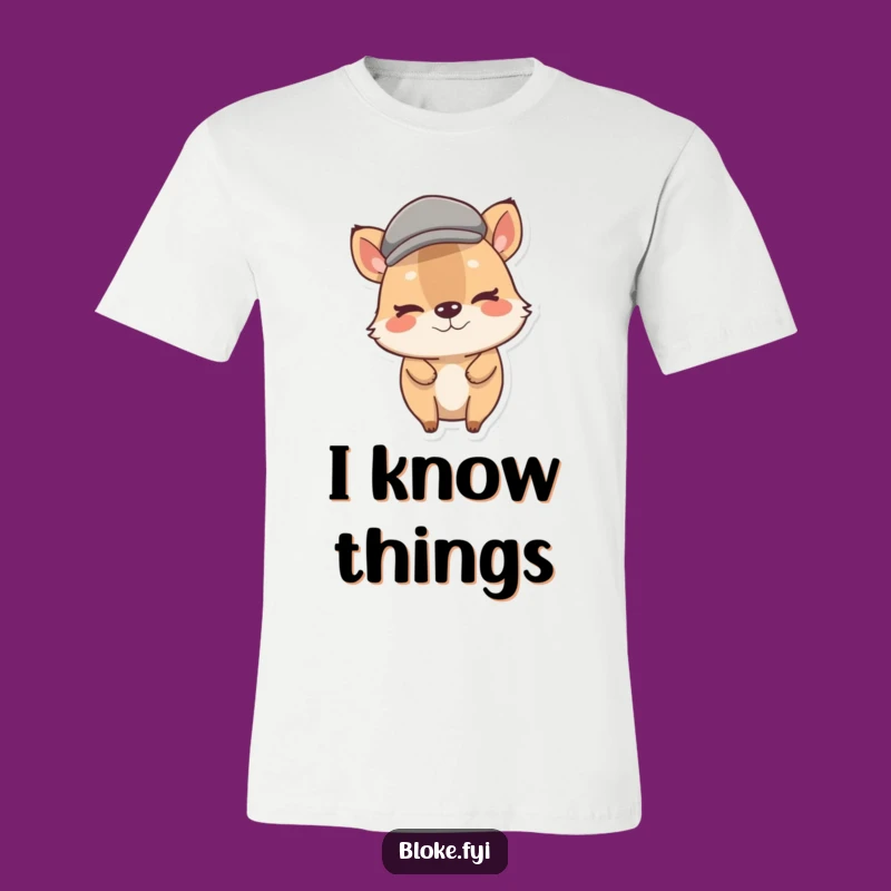 Funny Stout Animal Flat Cap Wink T-Shirt: Comical Tee for a Laugh