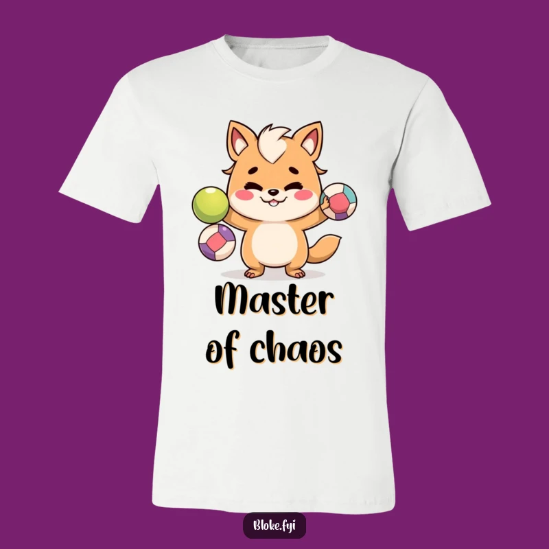 Funny Bloke Animal Juggler T-Shirt - Mischievous Balls & Grin