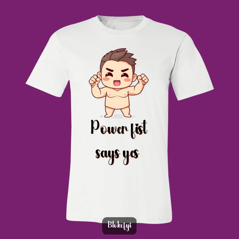 Funny Strong Character Fist T-Shirt: Wear Your Enthusiasm Loudly