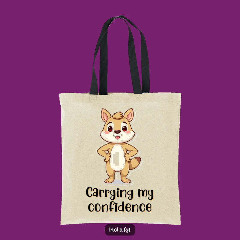 Funny Proud Animal Tote Bag - Confident Smiling Character Carry-All