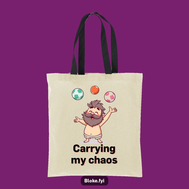 Funny Hairy Juggler Tote Bag - Carry Your Laughs in Style, Bloke's Gift