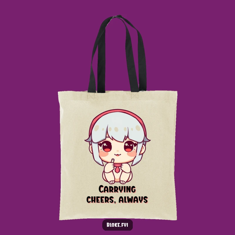 Funny Tote Bag: Amiable Character Offers Pint - Your Go-To Humorous Carryall
